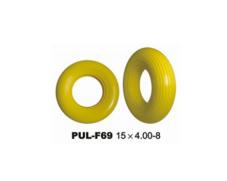 Yellow Ribbed Care Free Tire